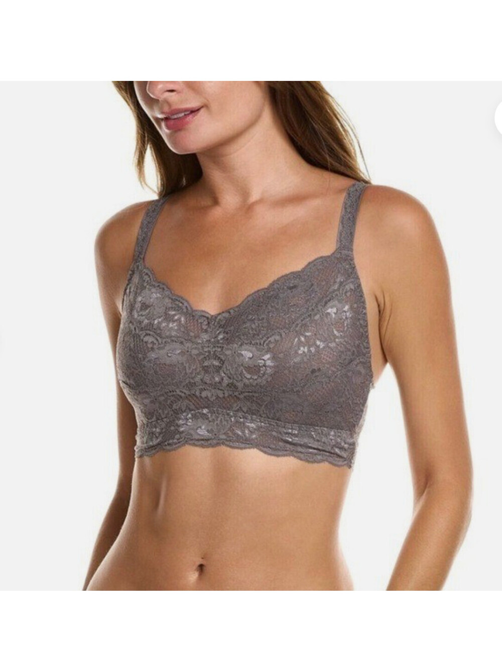 Cosabella Never Say Never Sweetie Bralette Size Medium Petra Gray Lace NSN New